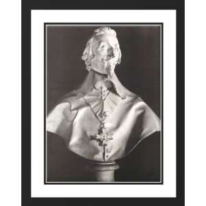 Portrait Bust of Cardinal Richelieu 20x23 Framed and Double Matted Art 