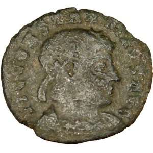 CONSTANTINE II RARE 337AD AE4 Ancient Roman Coin Emperor w spear and 