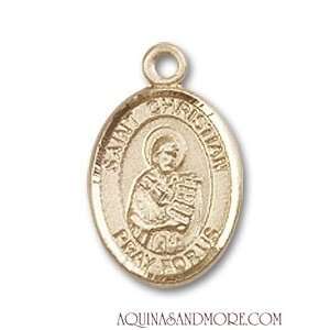  St. Christian Demosthenes Small 14kt Gold Medal Jewelry