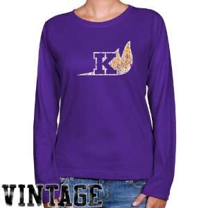  Knox College Prairie Fire Ladies Purple Distressed Logo 
