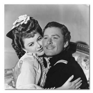 Errol Flynn Olivia de Havilland They Died With Their Boots On B&W 