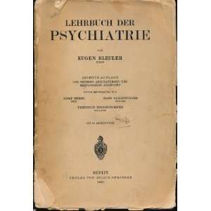  Lehrbuch der Psychiatrie Eugen Bleuler Books