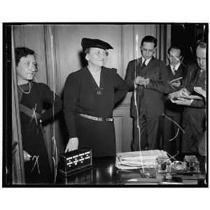   snapshot of Secretary of Labor Frances Perkins, made