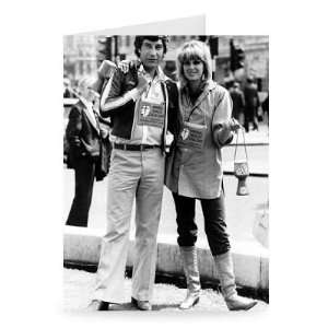 Joanna Lumley and Gareth Hunt   Greeting Card (Pack of 2)   7x5 inch 