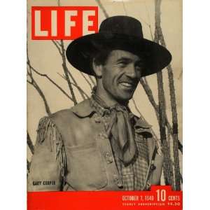 1940 Cover Frank Gary Cooper Film Star Actor Western   Original Cover