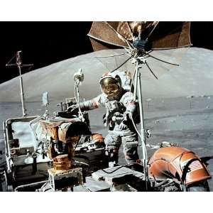  Apollo 17 Eugene Cernan w/ Lunar Rover 8x10 Silver Halide 