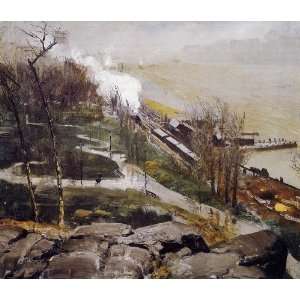 FRAMED oil paintings   George Wesley Bellows   24 x 20 inches   Rain 