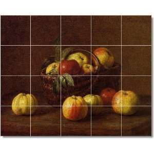 Henri Fantin Latour Fruit Vegetables Floor Tile Mural 14  48x60 using 
