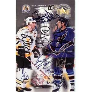   1999 Penguins Team Signed Program Herb Brooks Jsa