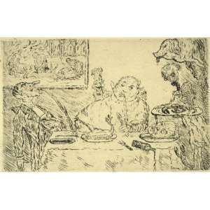 FRAMED oil paintings   James Ensor   24 x 16 inches   Gluttony (sketch 