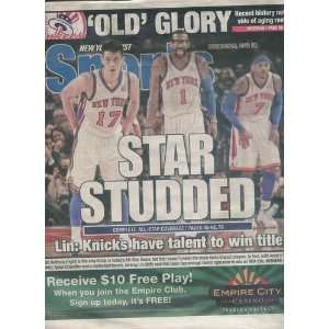 Jeremy Lin Amare Stoudemire Carmello Anthony New York Post February 26 