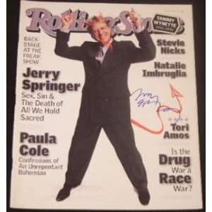 Jerry Springer   Hand Signed Autographed Magazine 05/14/98