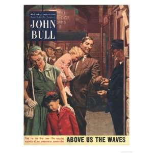 John Bull, Railways Stations Tickets Magazine, UK, 1953 Premium Poster 