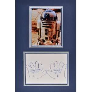 Kenny Baker R2D2 Star Wars Autographed Hand Tracings