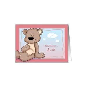  Leah   Teddy Bear Baby Shower Invitation Card Health 