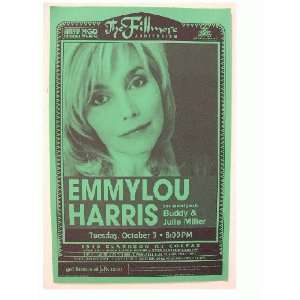  Emmy Lou Harris Handbill Poster The Fillmore Auditorium 