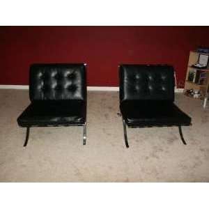  Two Matching Ludwig Mies Van Der Rohe Barcelona Chairs 