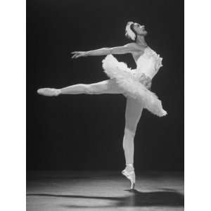  Ballerina Margot Fonteyn in White Tutu Dancing Alone on 