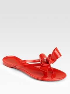 Valentino   Couture Bow Jelly Thong Sandals    