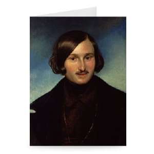  Portrait of Nikolay Gogol, 1841 (oil on   Greeting Card 