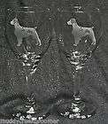 German Shorthaired Pointer Dog Etched Teardrop Wine Glass PR items in 
