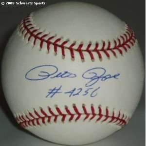 Pete Rose Signed Official Rawlings MLB Baseball w/4256