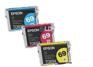 Sets Genuine Epson 69 Color Ink Cartridges Workforce 30 40 310 500 