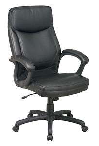 Executive High Back Leather Office Chair   4 Colors  