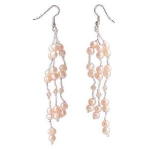  Pearl earrings, Peach Princess 0.8 W 4.1 L Jewelry