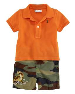 Ralph Lauren Childrenswear Infant Boys Camo Polo & Shorts Set   Sizes 