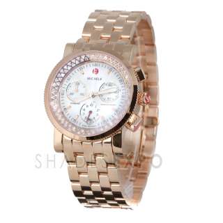 NEW Michele Watches Watches MWW01C000059 ROSE GOLD WHITE SPORT SAIL 