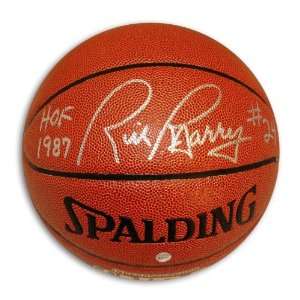  Autographed Rick Barry Indoor Outdoor Basketball Inscribed 