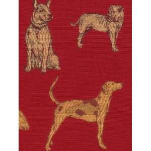  Dog Day Crimson by Robert Allen Fabric