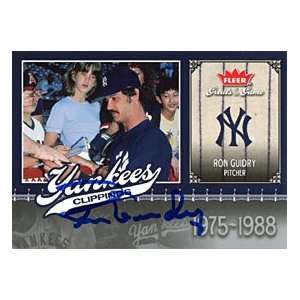 Ron Guidry Autographed / Signed 1986 Fleer New York Yankees Baseball 