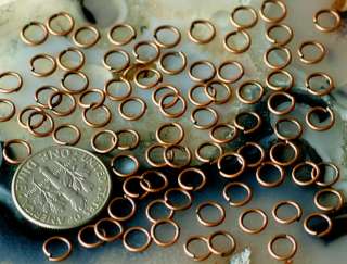 Antique Copper Plated Metal Round Jump Rings Finding 5mm 22 gauge m39d 