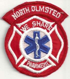 North Olmsted Fire Department Paramedic Ohio patch  