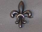 ANTIQUE STERLING SILVER FLEUR DE LIS WATCH PIN