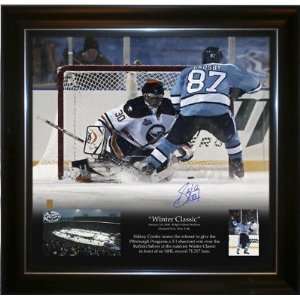 SIDNEY CROSBY Signed Winter Classic Framed Canvas LE 87   Autographed 