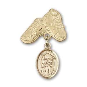   Filled Baby Badge with St. Agatha Charm and Baby Boots Pin Jewelry