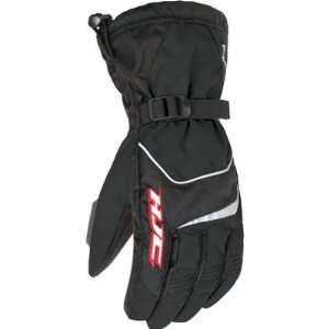   Storm Mens Snow Racing Snowmobile Gloves   Black/Black / Large