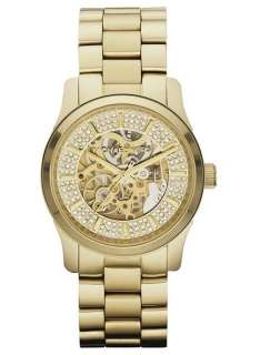 New Michael Kors MK9009 Automatic Gold Ion Plated Mens Watch  