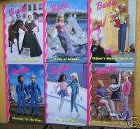 Lot of 6 Barbie And Friends Book Club books, 1998  