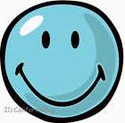 3x3 Round Rug Happy Face Smiley Face Blue Color Fun Mat 39 