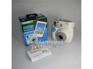 Fuji Fujifilm Instax Mini 7S Photo Picture Camera Blue Strap +50 White 