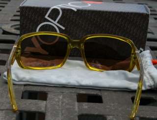 WOMANS~SUNGLASSES~SPY OPTIC~ZOE~FULL CRYSTAL YELLOW~BROWN LENS~NIB 