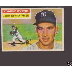  1956 topps Tommy Byrne New York Yankees card number 215 