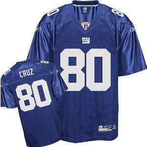 Victor Cruz #80 Blue New York Giants Reebok NFL Premier All Stitched 