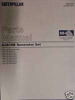 Caterpillar G3516B Generator Set Parts Manual  