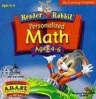 Reader Rabbit Personalized Math Ages 4 6 Deluxe PC MAC 