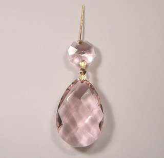 ten beautiful pink 38mm 1 5 chandelier crystal teardrops for 